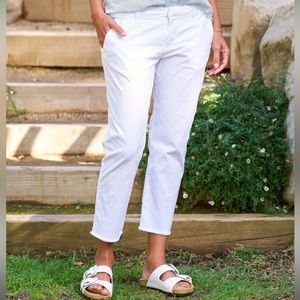 Frank & Eileen Wicklow White Italian Chino Mid Rise Straight Leg Jeans 6